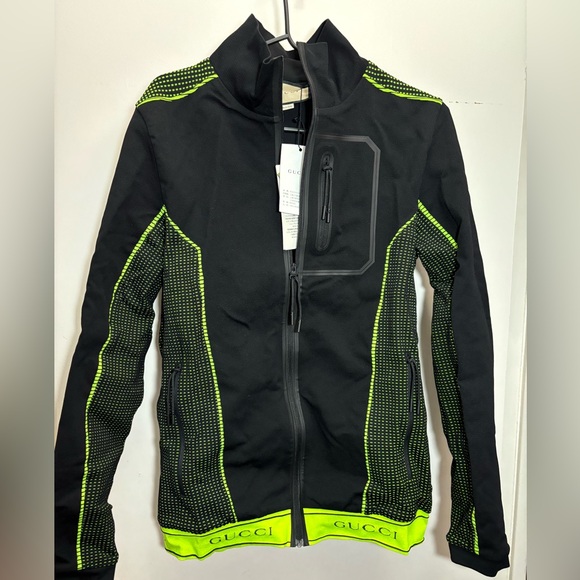 New Gucci Mens sz Large L Black Neon Green Track Jacket
$2600 Zip up - Picture 2 of 4